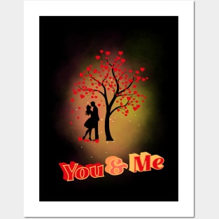 You & Me.Couple in love Posters and Art